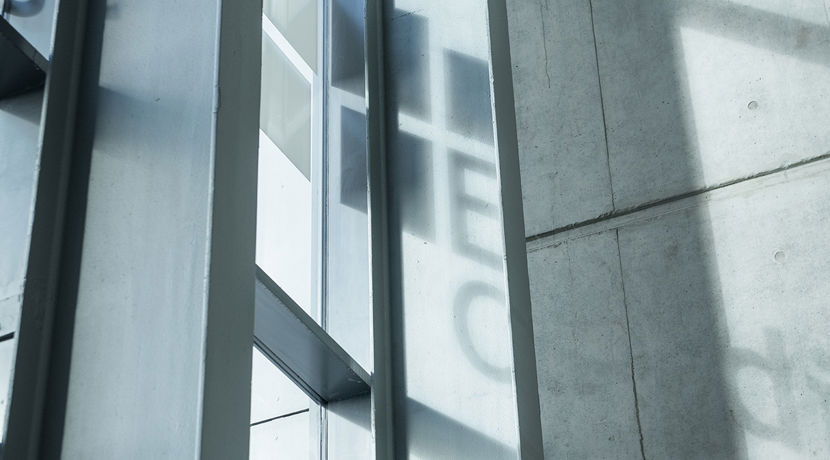 Window and brickwork at Granton campus building.