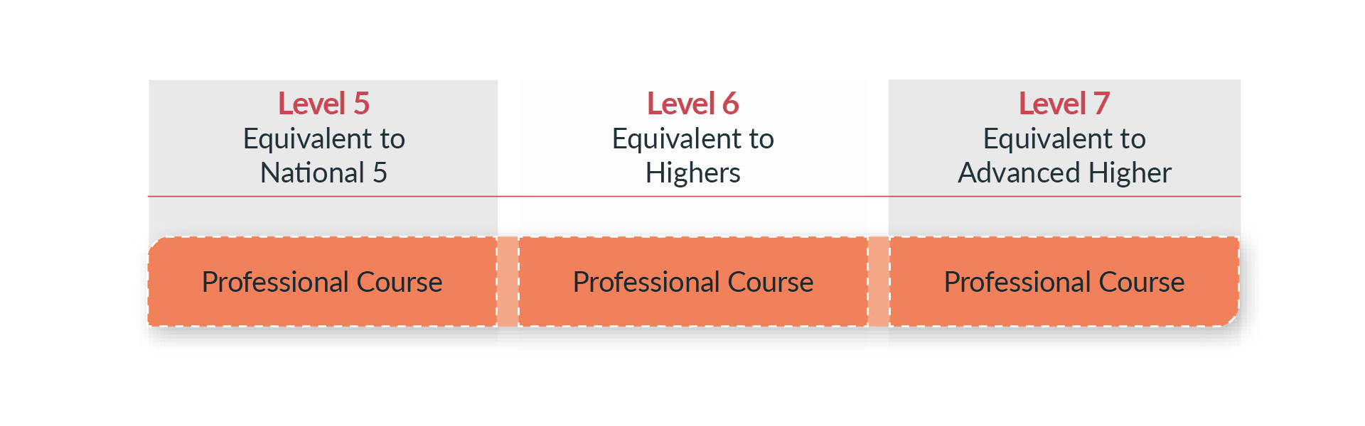 Flow chart showing how different qualifications levels connect.