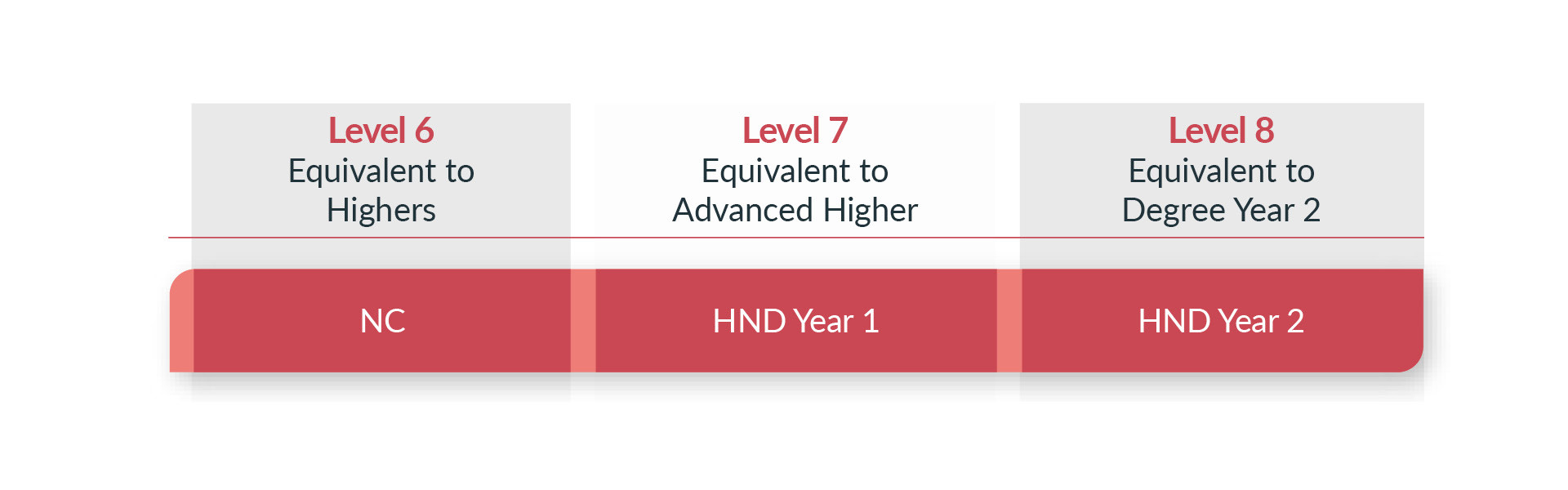Flow chart showing how different qualifications levels connect.