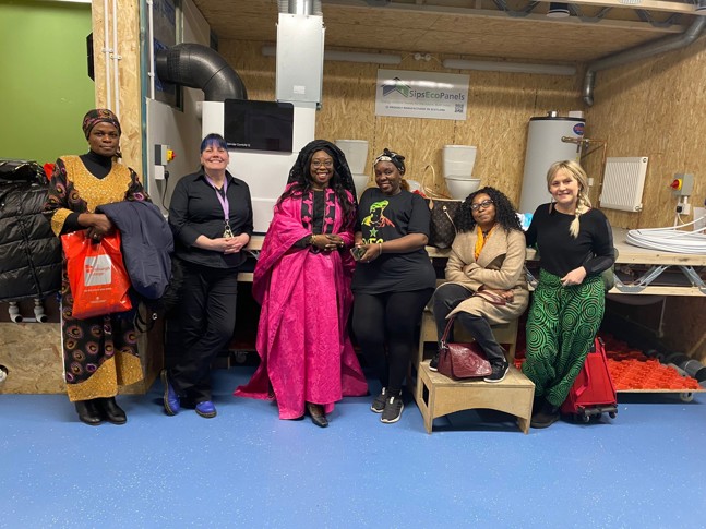 International Women's Day visitors in Renewables Centre