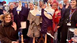 Edinburgh College School Of Art And Design Students At The Cancer Research UK Store In Stockbridge, Edinburgh With The Adaptive Outfits They Created