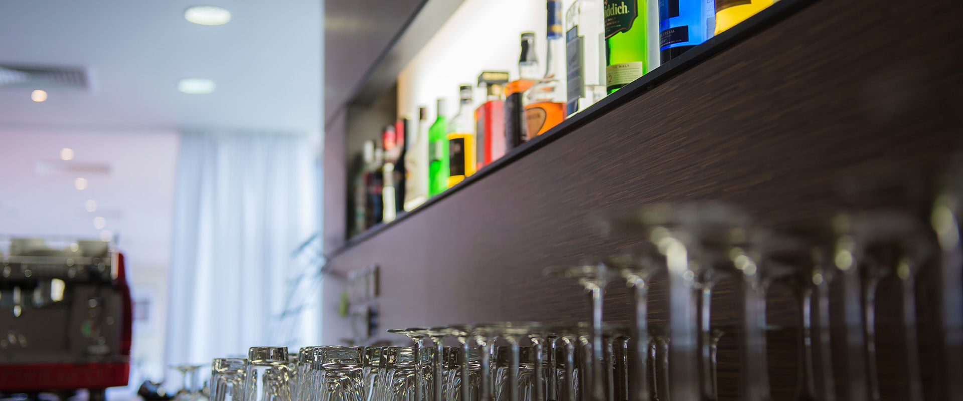 Bar area at EH15 restaurant.