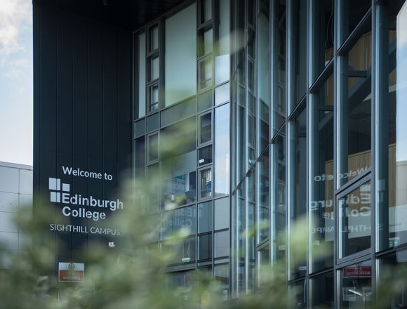 Entrance to Sighthill campus building