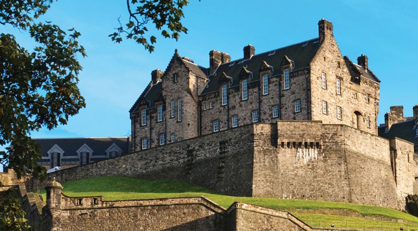 Edinburgh Castle on a sunny day.