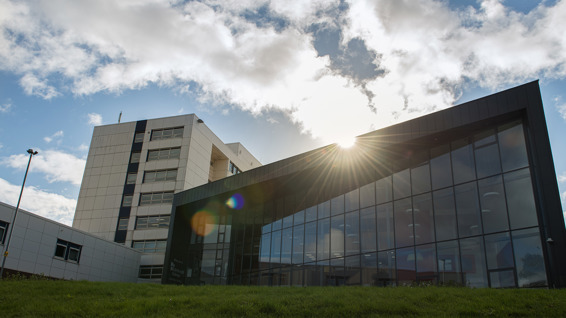 Sighthill campus building on a sunny day.