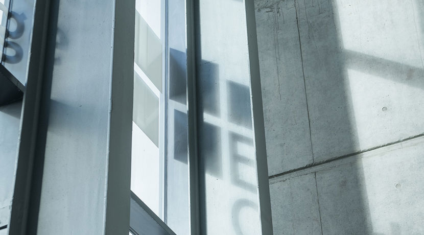 Window and brickwork at Granton campus building.