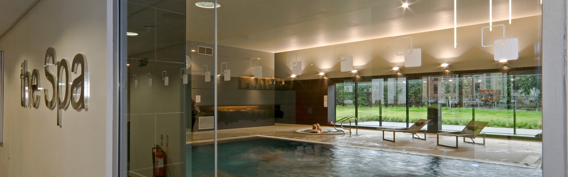 Swimming pool at the Club gym and spa.
